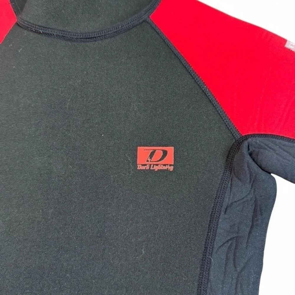 Dark‎ Lightning Youth Shorty Wetsuit Black Red Surf Swim Suit Size S 6–8